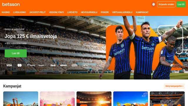 Betsson Austria casino screenshot
